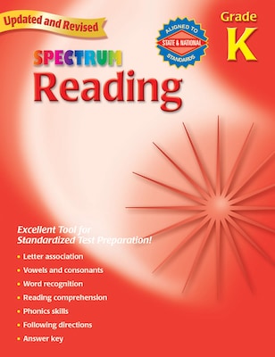 Carson-Dellosa Spectrum Instructional Book, Reading, Grade K