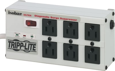 Tripp Lite 6 Outlet Surge Protector, 6 Cord (ISOBAR6ULTRA)