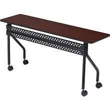 Iceberg Officeworks™ Rectangular Mobile Training Table, Mahogany, 29H x 60W x 18D