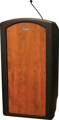 AmpliVox® ST3250-SC Pinnacle Full Height Lectern w/ Microphone; Select Cherry
