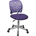 Office Star Mesh Seat Mid-Back Task Chair, Armless, Purple