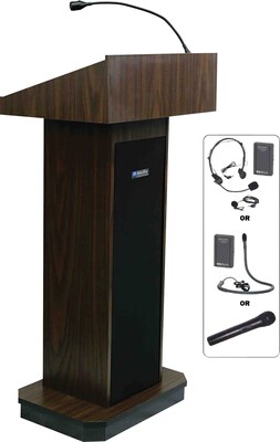 AmpliVox Sound Systems Executive Sound Lectern, Walnut (SW505-WT)