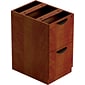 Offices To Go Superior Laminate Desking File/File Pedestal, American Dark Cherry, 15" (TDSL22FFADC)