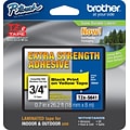 Brother P-touch TZe-S641 Laminated Extra Strength Label Maker Tape, 3/4 x 26-2/10, Black on Yellow