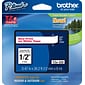 Brother TZE232 Label Maker Tape, 1/2W, Red On White