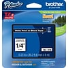 Brother P-touch TZe-315 Laminated Label Maker Tape, 1/4 x 26-2/10, White on Black (TZe-315)