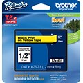 Brother TZE631 Label Maker Tape, 1/2W, Black On Yellow