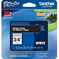 Brother P-touch TZe-345 Laminated Label Maker Tape, 3/4 x 26-2/10, White on Black (TZe-345)