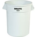 Rubbermaid Brute Plastic Trash Can with no Lid, White, 20 gal. (FG262000 WHT)