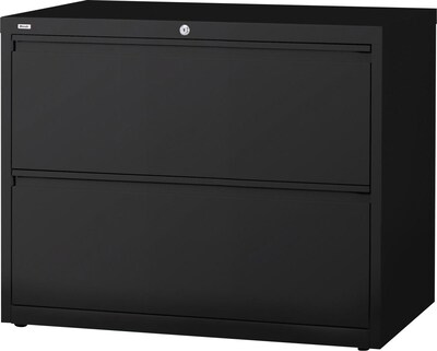 Lorell Lateral Files, Black, 2 x File Drawer(s)