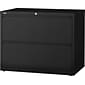 Lorell Lateral Files, Black, 2 x File Drawer(s)