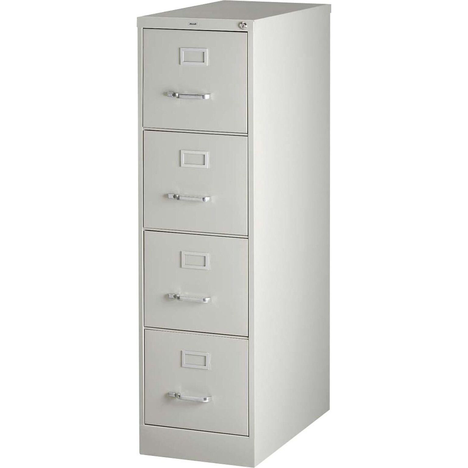 Lorell Fortress Series 4-Drawer Vertical File Cabinet, 15w x 25W x 52H, Letter, Light Gray (LLR60651)