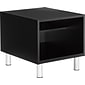 GIS Global Citi Laminate End Table, Black, 20"H x 20"W x 24"D