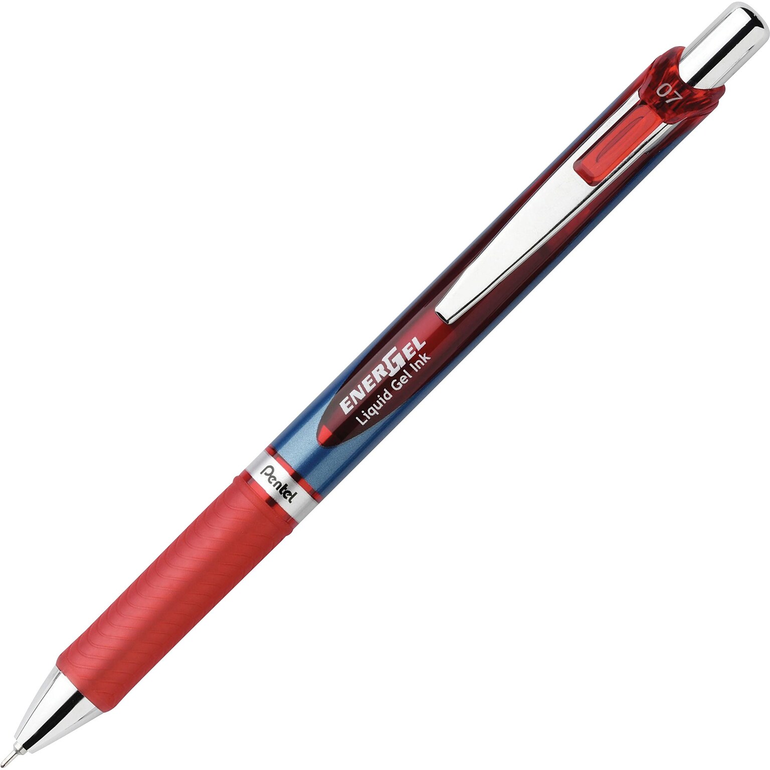 Pentel EnerGel RTX Retractable Liquid Gel Pen, Medium Point, Red Ink (PENBLN77B)