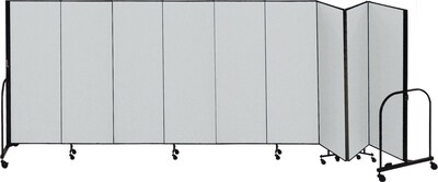 Screenflex Portable Room Dividers, Gray, 6H x 169L, 9 Panels
