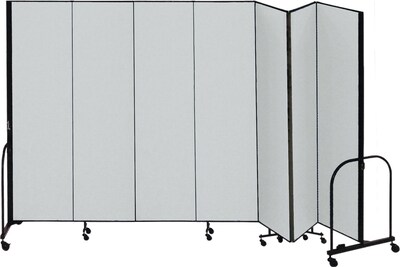 Screenflex® 7-Panel FREEstanding™ Portable Room Dividers, 74H x 131L, Grey