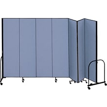 Screenflex® 7-Panel FREEstanding™ Portable Room Dividers, 8H x 131L, Blue