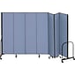 Screenflex® 7-Panel FREEstanding™ Portable Room Dividers, 8'H x 13'1"L, Blue
