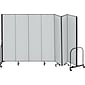 Screenflex® 7-Panel FREEstanding™ Portable Room Dividers, 8'H x 13'1"L, Grey