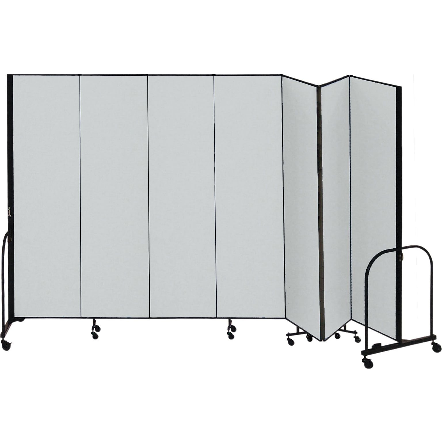 Screenflex® 7-Panel FREEstanding™ Portable Room Dividers, 8H x 131L, Grey