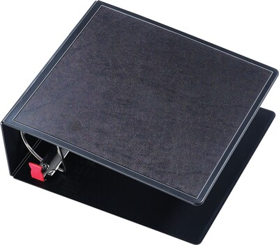 Cardinal SuperLife Heavy Duty 5" 3-Ring Non-View Binders, D-Ring, Black (14052CB)