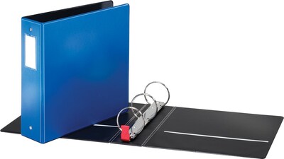 Cardinal Premier Heavy Duty 3 3-Ring Non-View Binders, Medium Blue (18847CB)