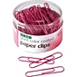 Officemate Breast Cancer Awareness Pink Paper Clips, Jumbo, 80/Tub