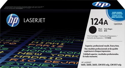 HP 124A Black Standard Yield Toner Cartridge (Q6000A)