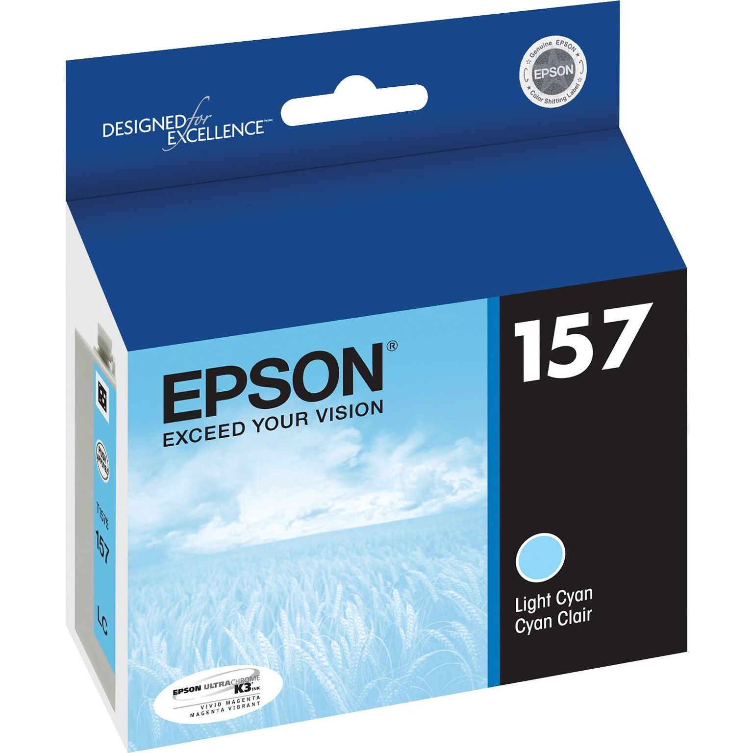 Epson T157 Ultrachrome Light Cyan Standard Yield Ink Cartridge