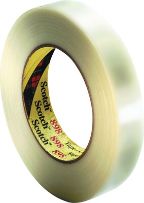 Scotch® Filament Tape, 3 Core, Clear, 1 x 60 Yards