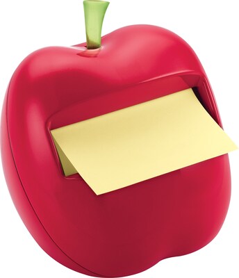 Post-it® Pop-Up Apple-Shaped Dispenser for 3 x 3 Notes, Red, 1 Pad/Pack (APL330)