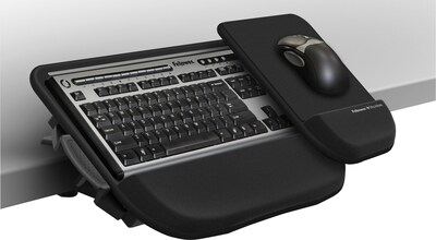 Fellowes Keyboard Manager Tilt 'n Slide Pro Adjustable Tray, Black (8060201)