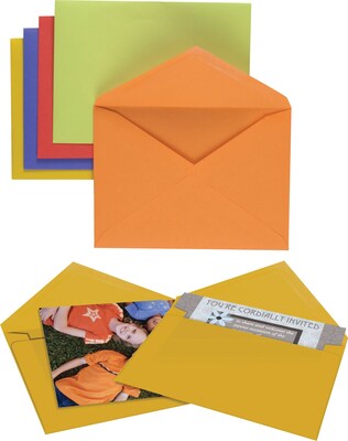 Staples® Assorted Brights Specialty Envelopes, 50/Box (20559)