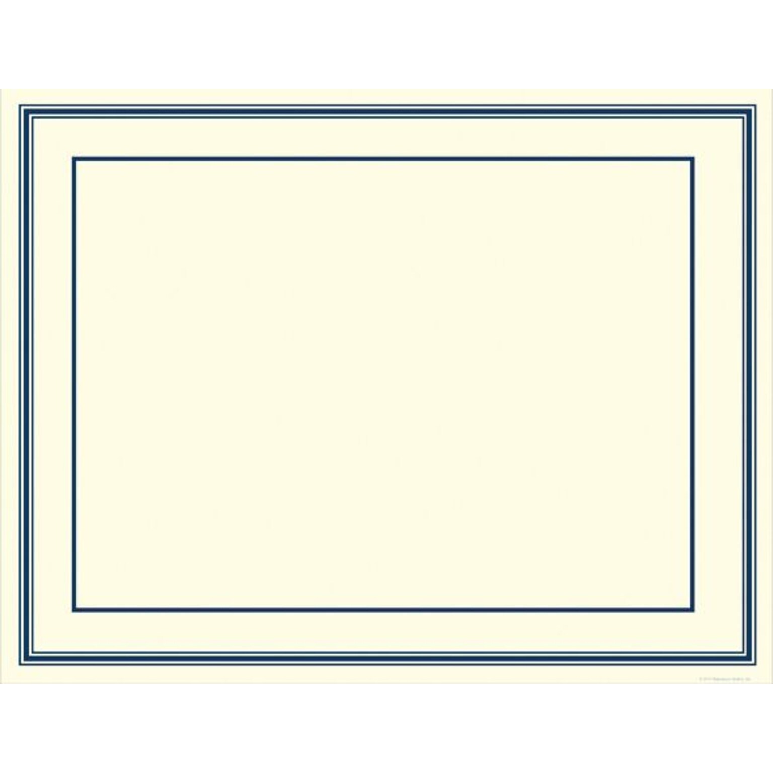 Great Papers Certificates, 8.5 x 11, Navy Blue and Beige, 30/Pack (20103774P2)