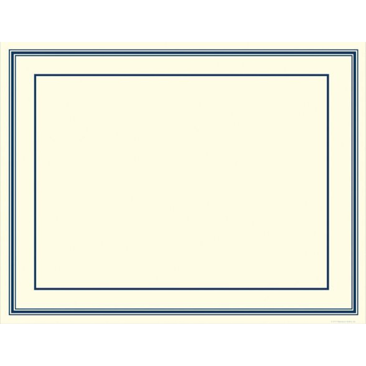 Great Papers Certificates, 8.5 x 11, Navy Blue and Beige, 30/Pack (20103774P2)