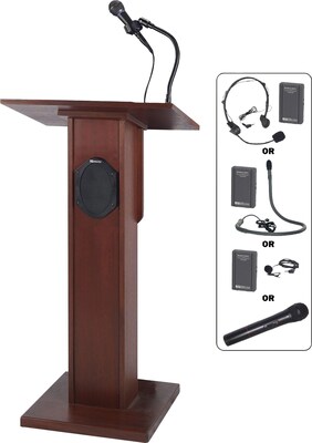 AmpliVox Sound Systems Elite Floor Lectern, Mahogany (SW355-MH)