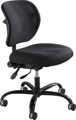 Safco Vue Ergonomic Mesh Computer & Desk Big & Tall Chair, 500 lb. Capacity, Black (3397BL)