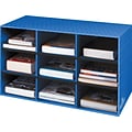 Fellowes 9-Shelf Storage Organizer, 16H x 28 1/4W x 13D, Blue