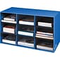 Fellowes 9-Shelf Storage Organizer, 16"H x 28 1/4"W x 13"D, Blue