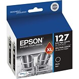 Epson T127s Black Extra High Yield Ink Cartridge, 2/Pack (T127120-D2)