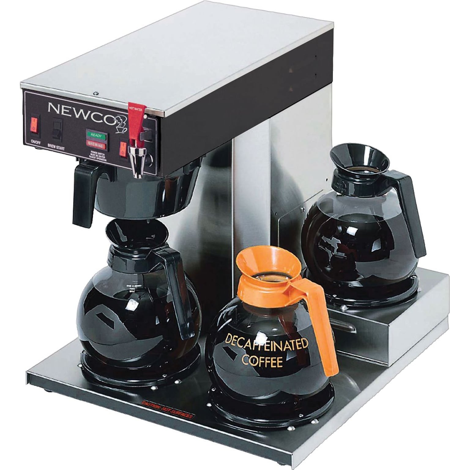 Newco ACE-LP Low Profile 3 Station 36-Cups Automatic Coffee Maker, Black (NEWACELPB)