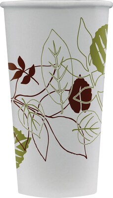 Dixie Pathways Poly Paper Cold Cups, 16 oz., White, 50/Pack (16PPATH)