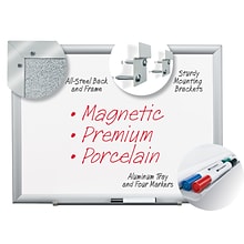 3M Porcelain Dry-Erase Whiteboard, Aluminum Frame, 5 x 3 (DEP6036A)