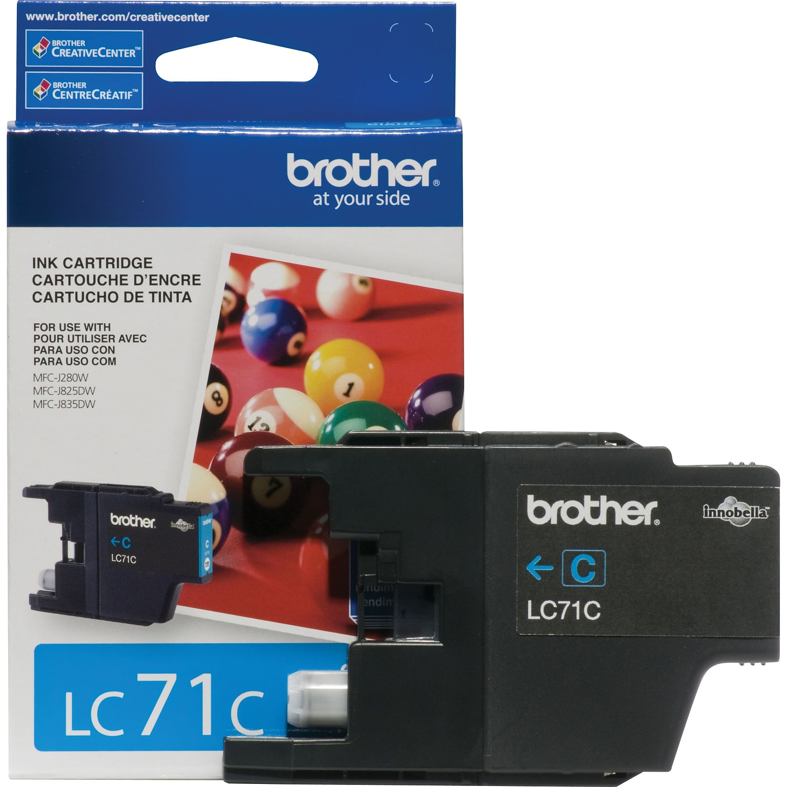 Brother LC71CS Cyan Standard Yield Ink Cartridge, Prints Up to 300 Pages