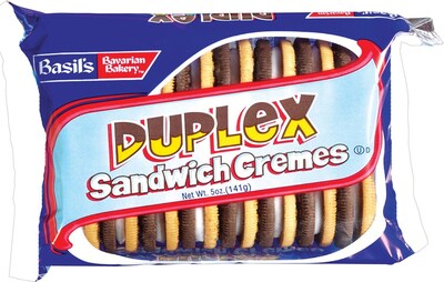 Basils Bavarian Bakery® Duplex Sandwich Cremes Cookies, 5 oz. Bags, 24 Bags/Box