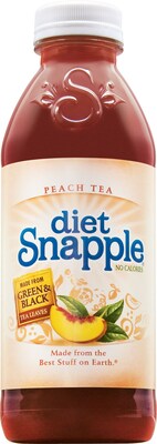 Snapple Diet Peach Iced Tea, 20 oz. Bottles, 24/Pack (10002880)