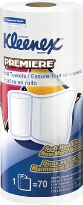 Kleenex Premiere Paper Towels, 1-ply, 70 Sheets/Roll, 24 Rolls/Pack (13964)