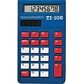 Texas Instruments TI-108 Teacher Kit TI-108TK 8-Digit Desktop Calculator, Blue