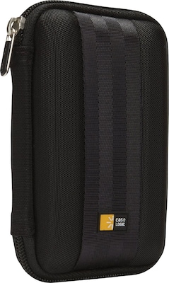 Case Logic Portable Hard Drive Case, Black, 5.75"H x 3.75"W x 1.6"D
