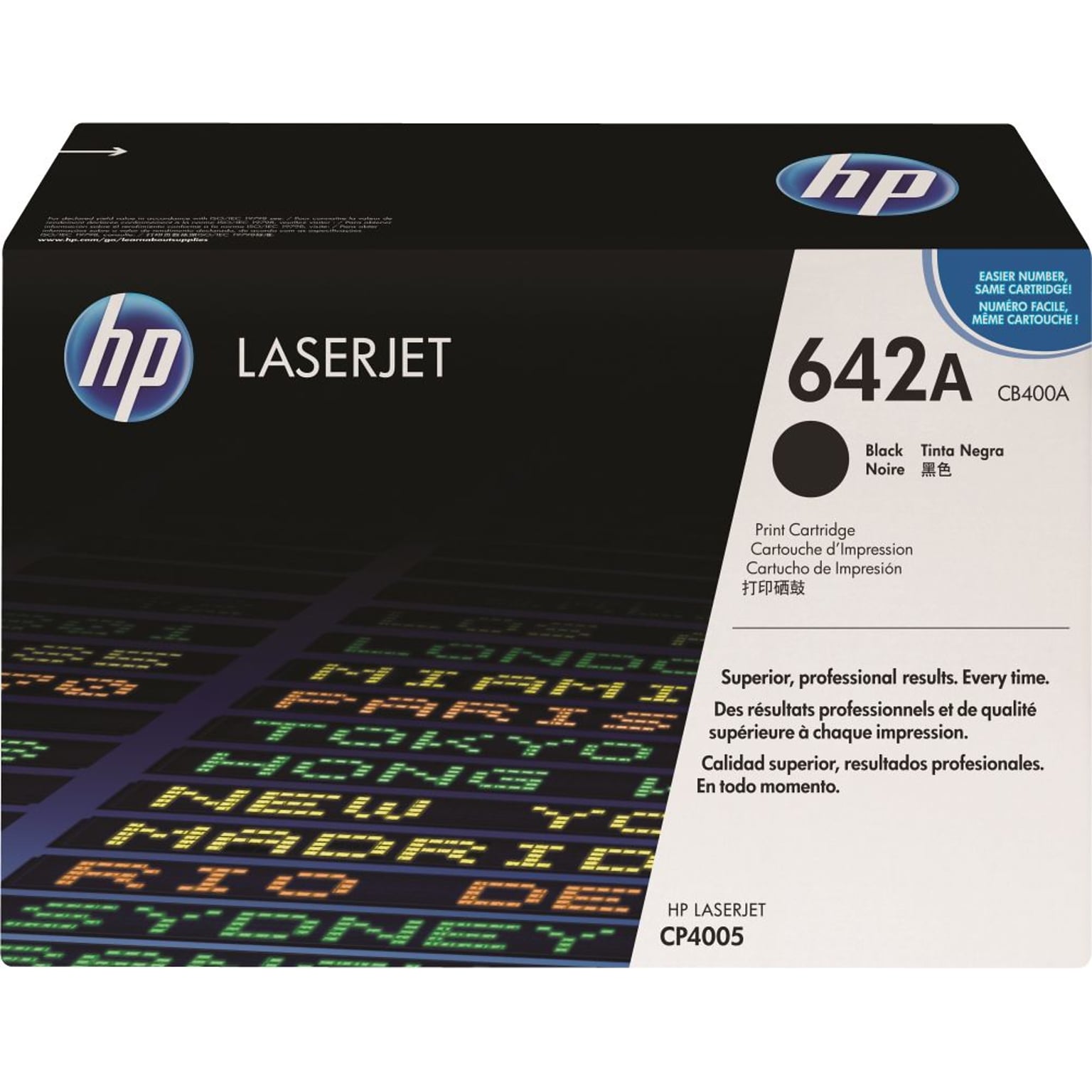HP 642A Black Standard Yield Toner Cartridge (CB400A)